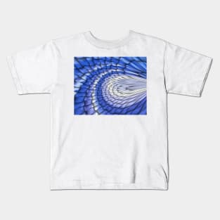 Yellow and blue abstract pattern background filling the frame Kids T-Shirt